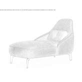 Chaise longue upholstered with fabric Zapotan