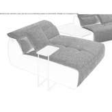 Chaise longue upholstered with fabric Senovo