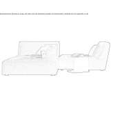 Fabric lounger with a removable cover Dormitz