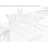 A lounger made of quilted fabric Gragnano
