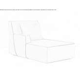 Fabric lounger with a removable cover Banff