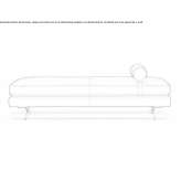 Upholstered leather sofa Pudsey