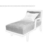 Chaise longue upholstered with fabric Gunter