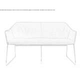 Mała sofa z tkaniny Hunucma
