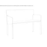 Mała sofa z garbowanej skóry Angrogna