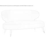Mała sofa z tkaniny Hillston