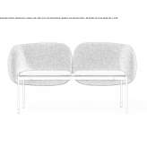 Mała sofa z tkaniny Vervins