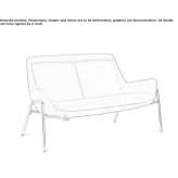 Small fabric sofa Melbach