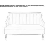 Aksamitna mała sofa Cigole