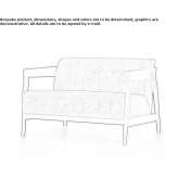 Mała sofa z tkaniny Osgood
