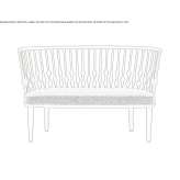 Small sofa made of beech wood Chuckey