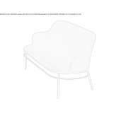 Mała sofa z tkaniny Douvrin