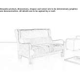 Mała sofa z tkaniny Otteveny