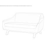 Mała sofa z tkaniny Ceica