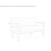 A small sofa made of powder-coated steel Lipovci