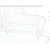 Small fabric sofa Carcaliu