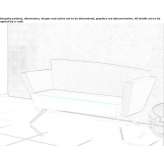 Small fabric sofa Carcaliu
