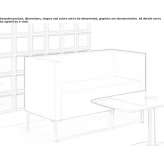 Mała sofa z tkaniny Pecel