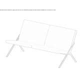 Leather two-seater sofa Rossello