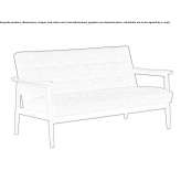 Mała sofa z pikowanej tkaniny Sumrall