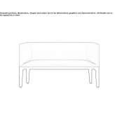 Mała sofa z tkaniny Droue
