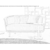 Mała sofa z tkaniny w nowoczesnym stylu Bobovo