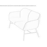 Small fabric sofa Heer