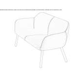 Small fabric sofa Heer