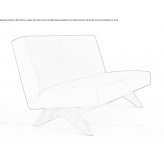 Mała sofa z tkaniny Cunha