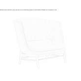 Mała sofa materiałowa z wysokim oparciem Urduna