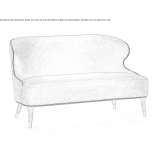 Mała sofa z tkaniny Moho
