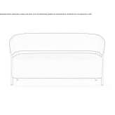 Mała sofa z tkaniny Cobanlar