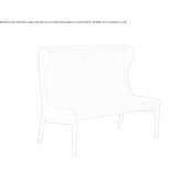 Mała sofa materiałowa z wysokim oparciem Owschlag