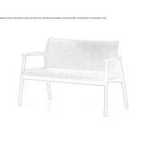 Mała sofa z tkaniny Carnaiba