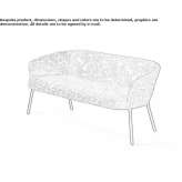 Small fabric sofa Lena