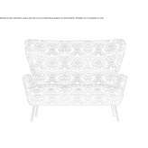 A small fabric sofa with a high backrest Lonigo