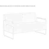Mała sofa z tkaniny Caggiano