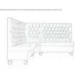 A restaurant stand upholstered in fabric with a high backrest Vieste