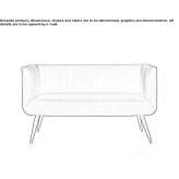 Mała sofa z tkaniny Soloz