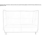 Small leather sofa with high backrest Buzescu
