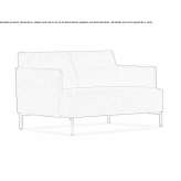 Mała sofa z tkaniny Elko