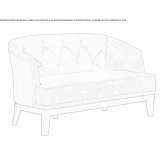 Mała sofa z pikowanej tkaniny Albert