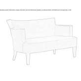 Mała sofa z tkaniny Buxted