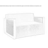 Mała sofa z tkaniny Westheim