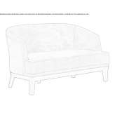 Mała sofa z tkaniny Albert