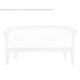 Mała sofa z tkaniny Saverne