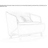Mała sofa z tkaniny Mospyne