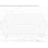 Mała sofa z tkaniny Carbonia