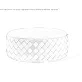 Oval pouf, leather Azagra