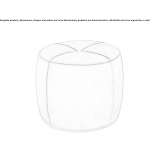 Round leather pouffe Moere